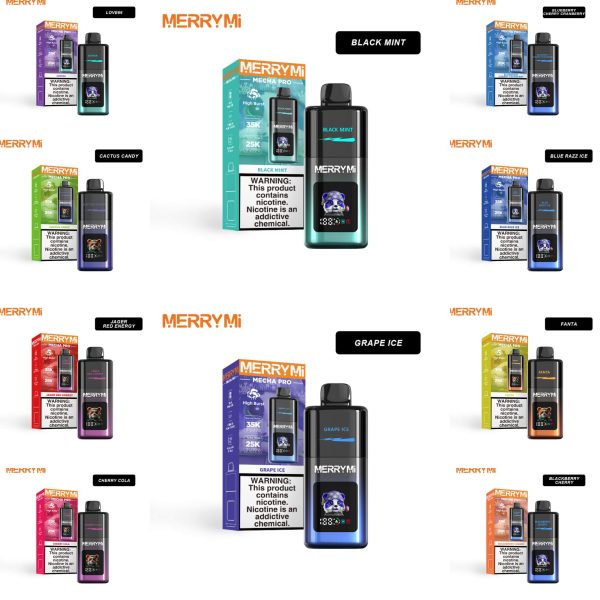 Merry-Mi  Mecha Pro 35K  35,000 Puffs  Disposable Vape  5% Nicotine   BesteVape