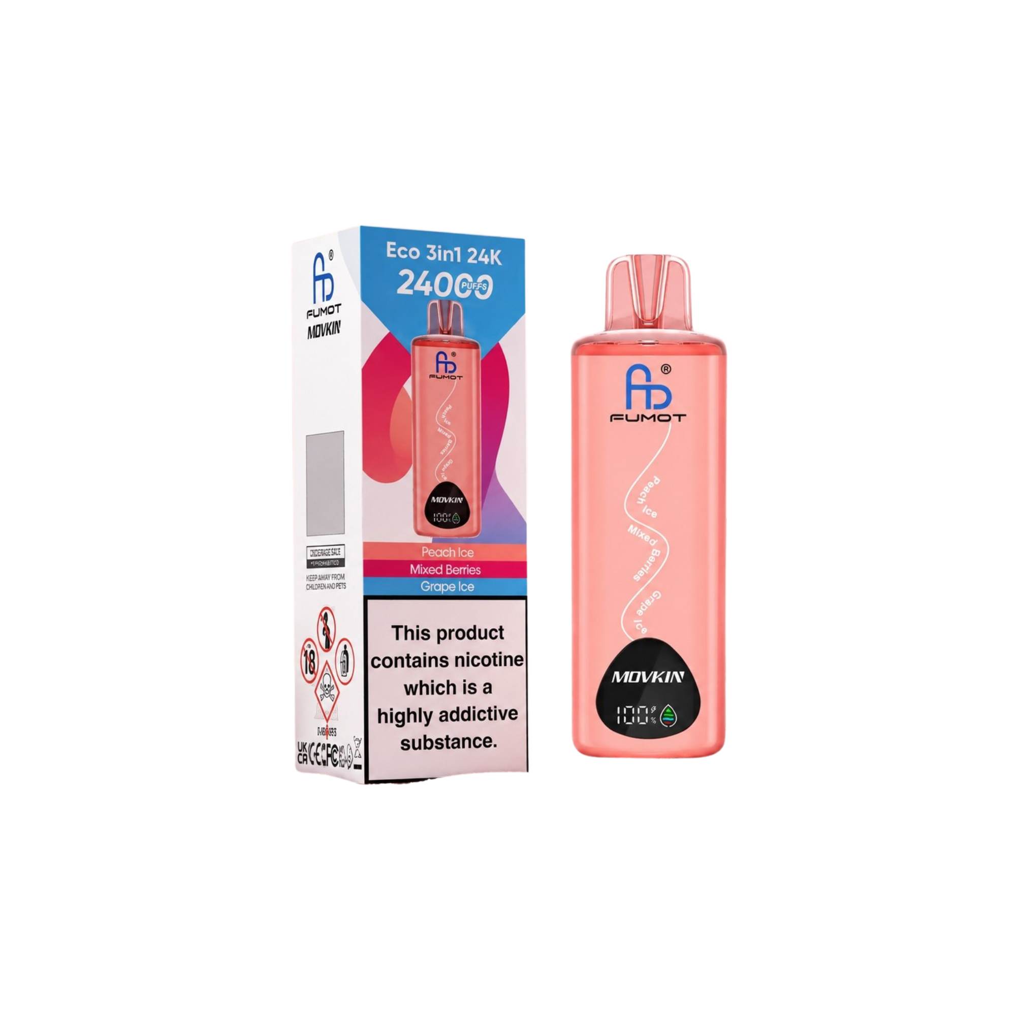 Fumot ECO 3in1 24K – Disposable Vape – 2% Nicotine & 3 Flavours